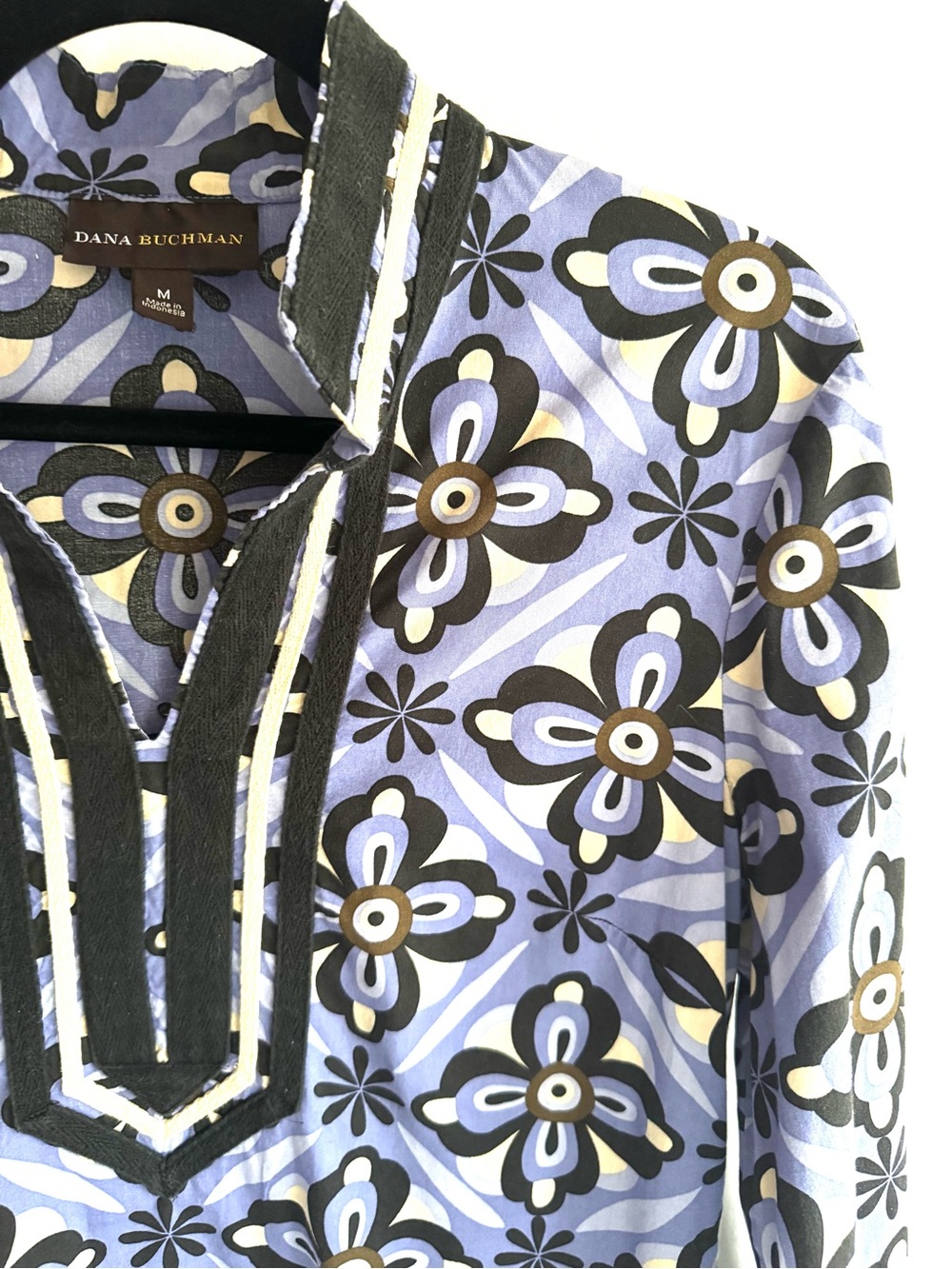 Dana Buchman Women’s Long-Sleeve Patterned   Tunic